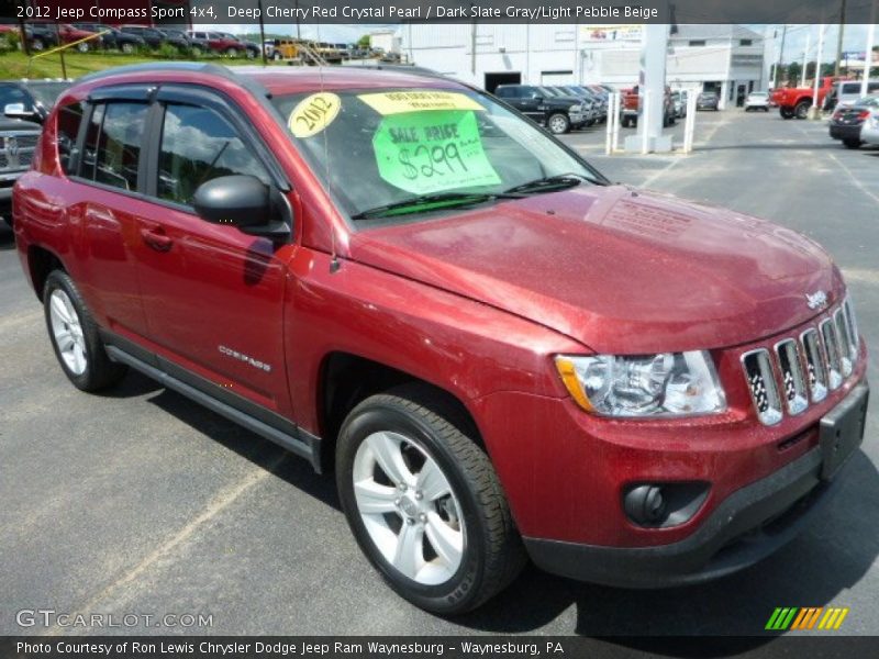 Deep Cherry Red Crystal Pearl / Dark Slate Gray/Light Pebble Beige 2012 Jeep Compass Sport 4x4