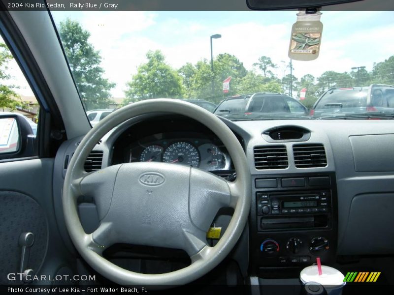 Rally Blue / Gray 2004 Kia Rio Sedan