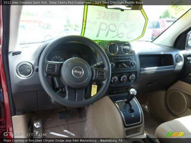 Deep Cherry Red Crystal Pearl / Dark Slate Gray/Light Pebble Beige 2012 Jeep Compass Sport 4x4