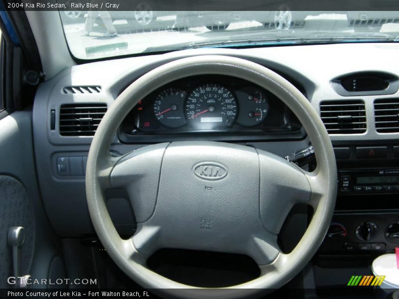 Rally Blue / Gray 2004 Kia Rio Sedan