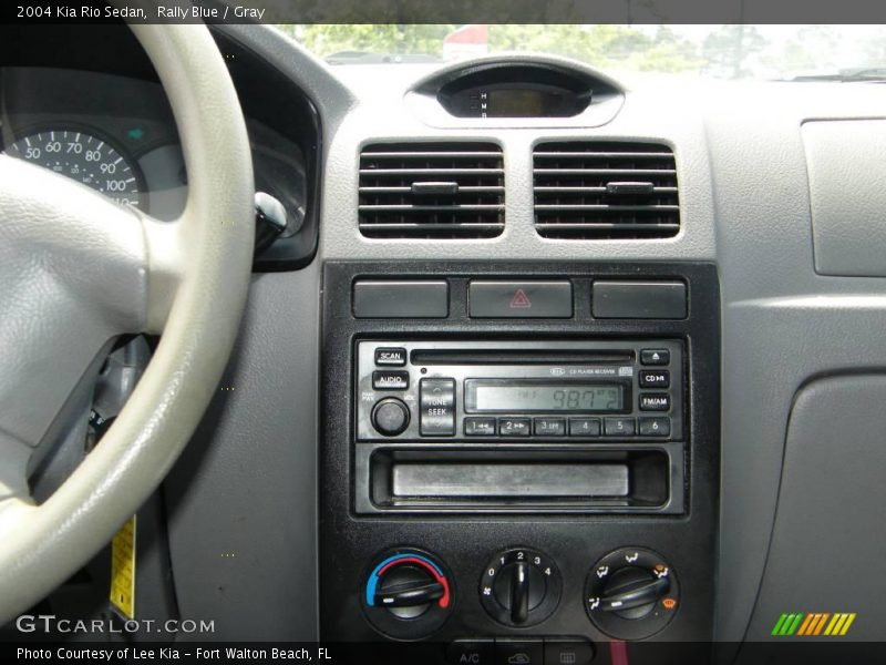 Rally Blue / Gray 2004 Kia Rio Sedan