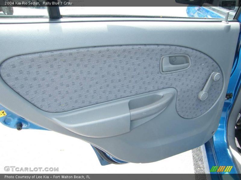 Rally Blue / Gray 2004 Kia Rio Sedan