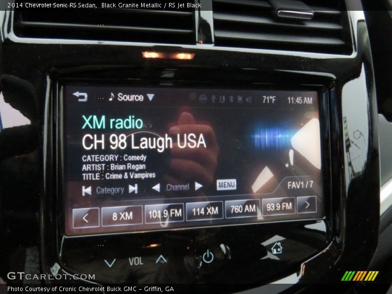 Black Granite Metallic / RS Jet Black 2014 Chevrolet Sonic RS Sedan