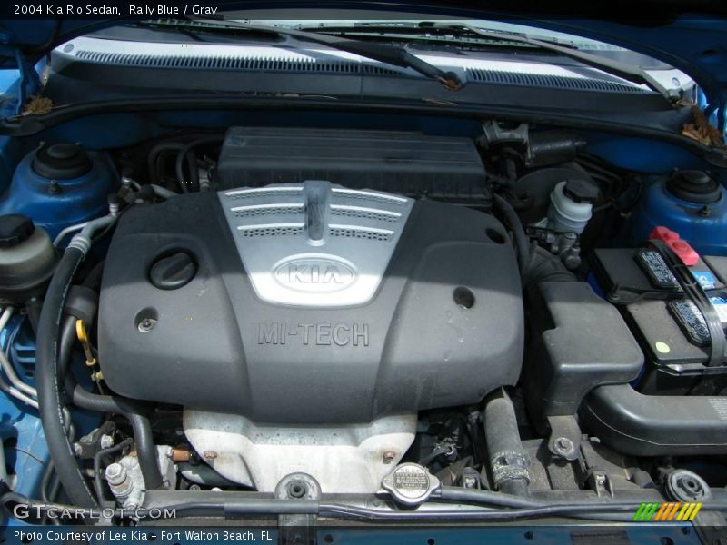 Rally Blue / Gray 2004 Kia Rio Sedan