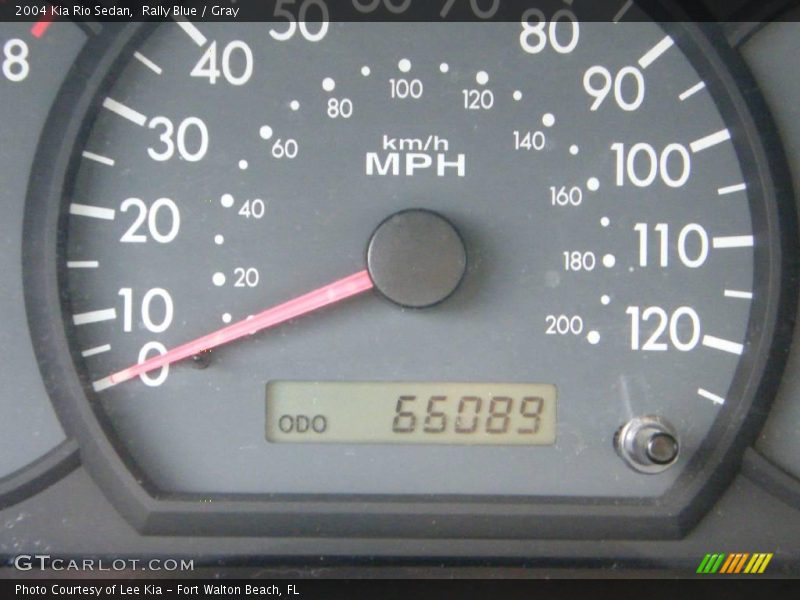 Rally Blue / Gray 2004 Kia Rio Sedan