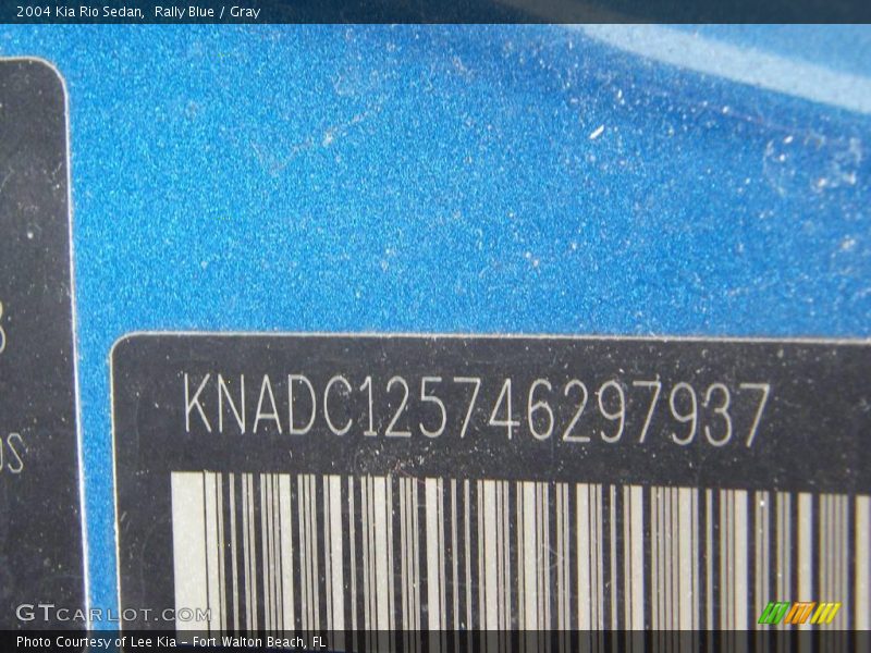 Rally Blue / Gray 2004 Kia Rio Sedan