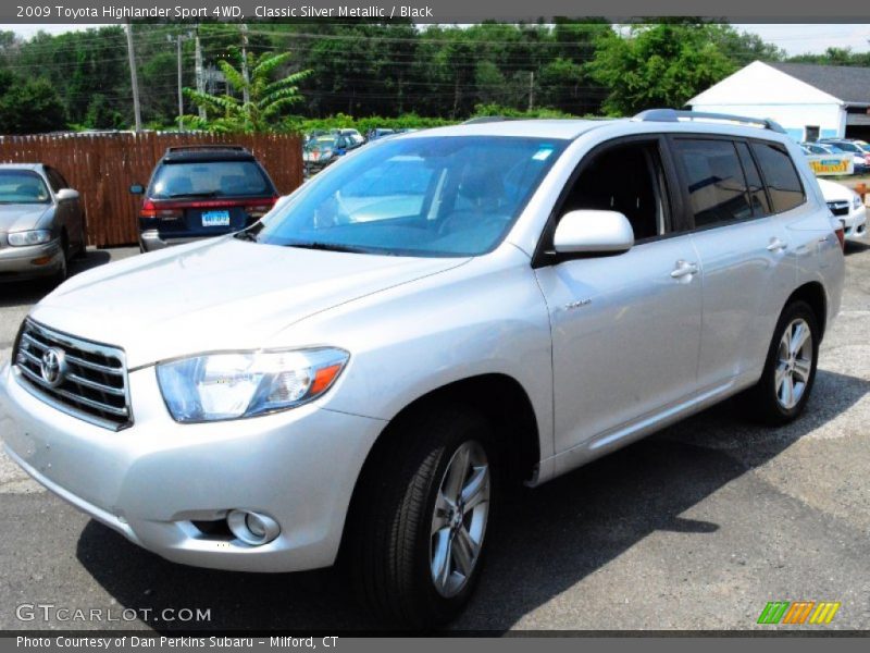Classic Silver Metallic / Black 2009 Toyota Highlander Sport 4WD