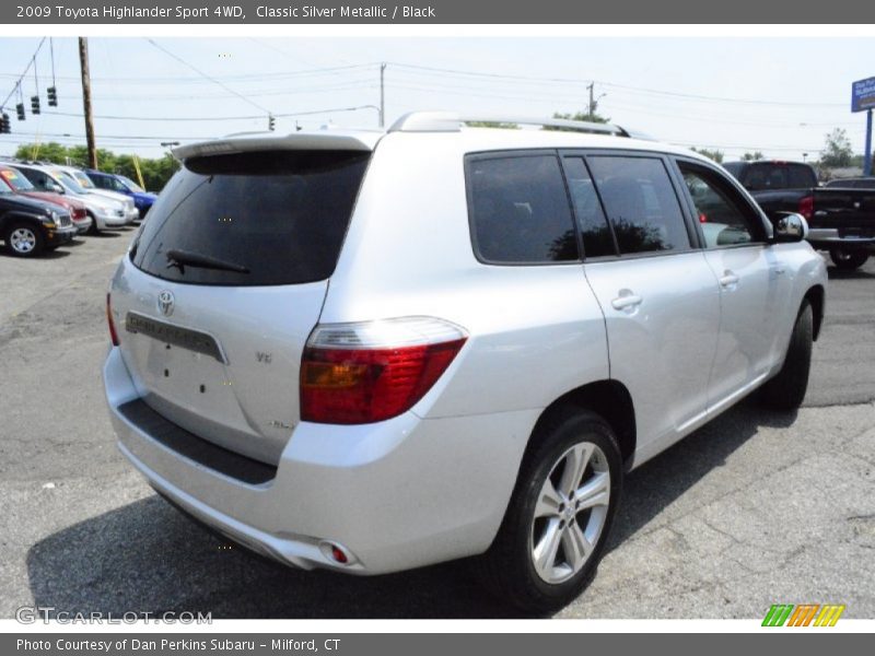 Classic Silver Metallic / Black 2009 Toyota Highlander Sport 4WD