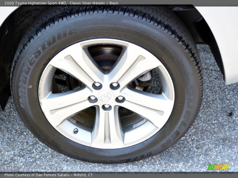 Classic Silver Metallic / Black 2009 Toyota Highlander Sport 4WD