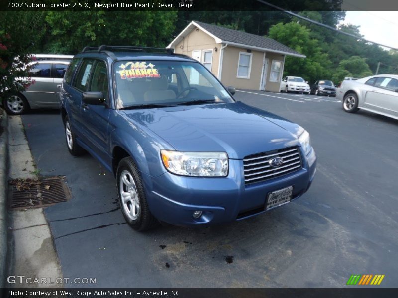 Newport Blue Pearl / Desert Beige 2007 Subaru Forester 2.5 X