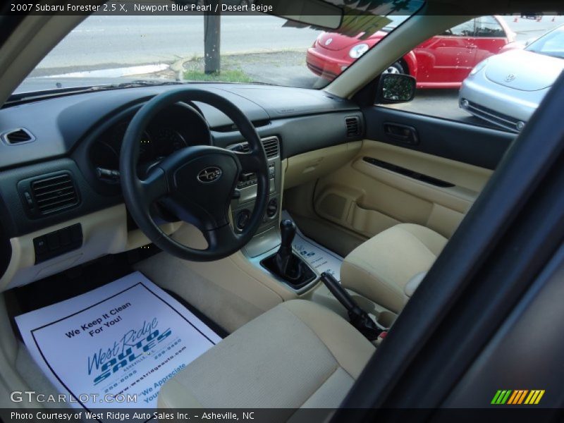 Newport Blue Pearl / Desert Beige 2007 Subaru Forester 2.5 X