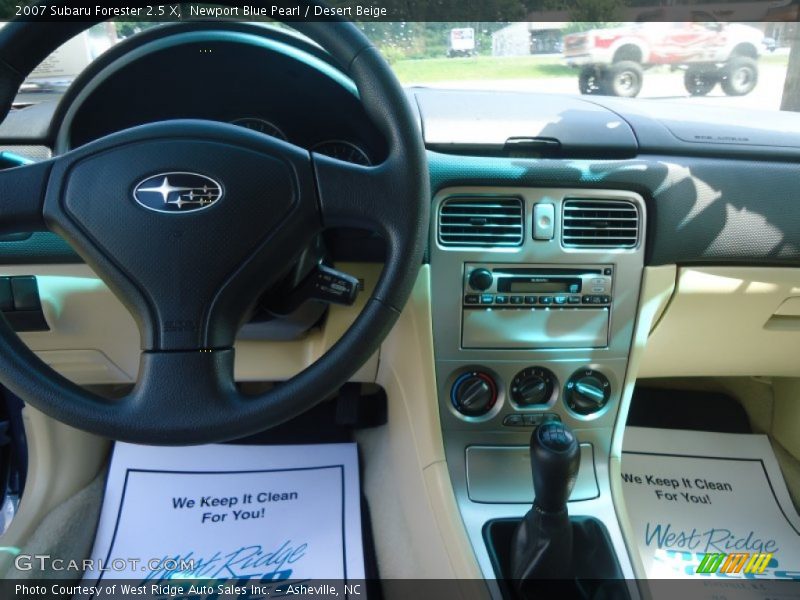 Newport Blue Pearl / Desert Beige 2007 Subaru Forester 2.5 X