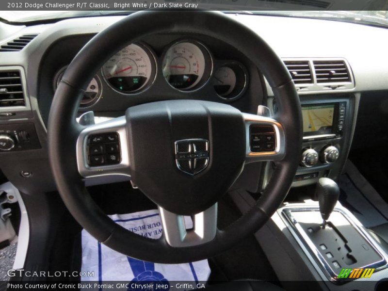 Bright White / Dark Slate Gray 2012 Dodge Challenger R/T Classic