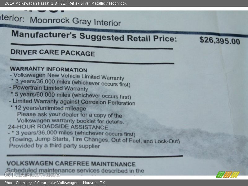 Reflex Silver Metallic / Moonrock 2014 Volkswagen Passat 1.8T SE