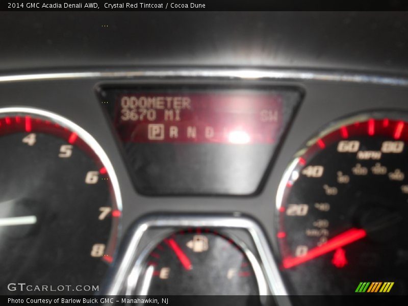 Crystal Red Tintcoat / Cocoa Dune 2014 GMC Acadia Denali AWD