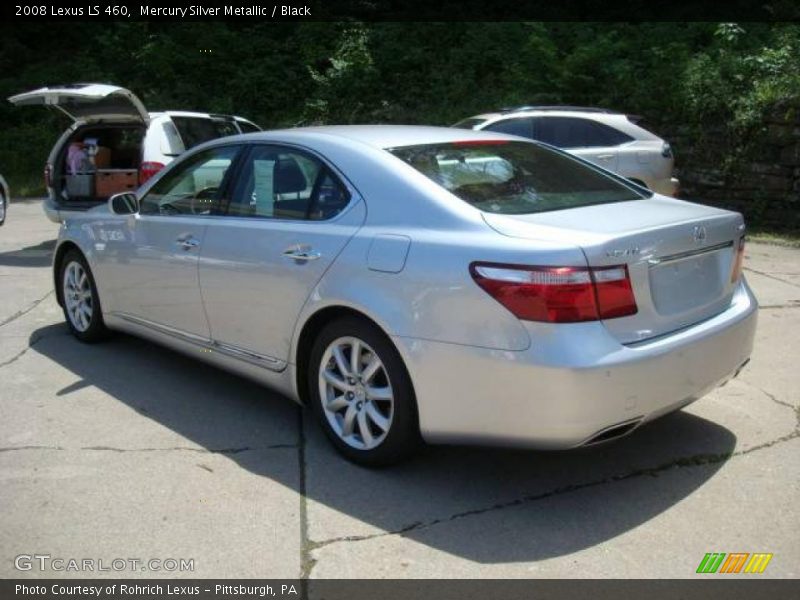 Mercury Silver Metallic / Black 2008 Lexus LS 460