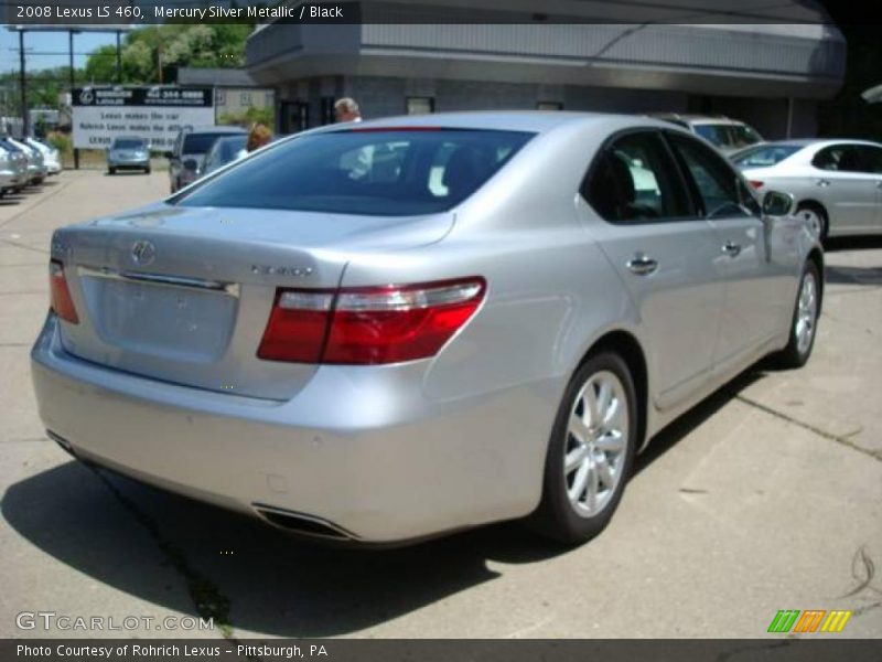 Mercury Silver Metallic / Black 2008 Lexus LS 460