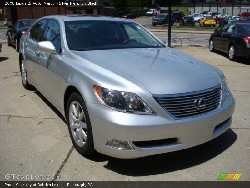 Mercury Silver Metallic / Black 2008 Lexus LS 460