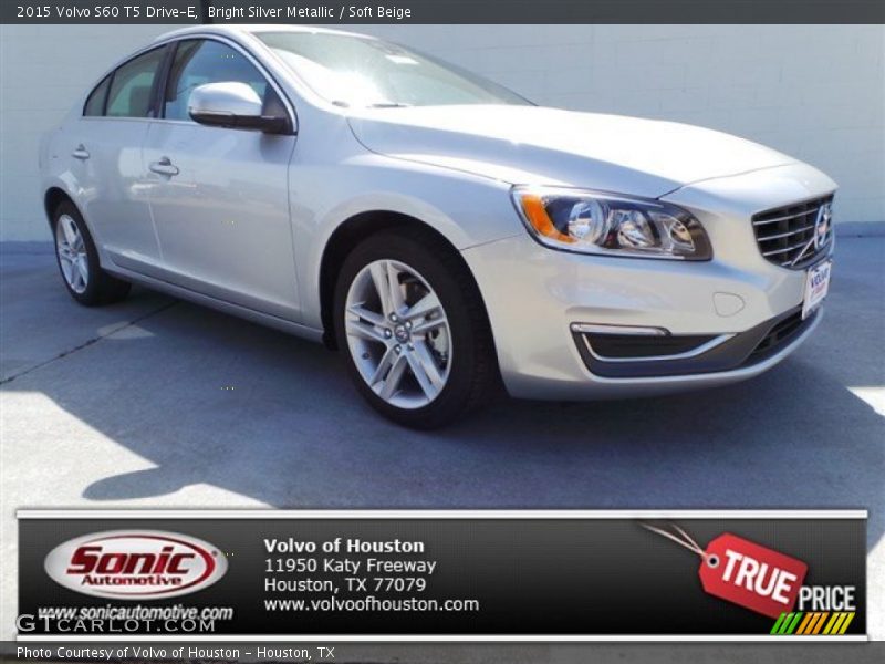 Bright Silver Metallic / Soft Beige 2015 Volvo S60 T5 Drive-E