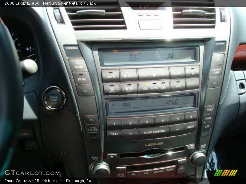 Mercury Silver Metallic / Black 2008 Lexus LS 460