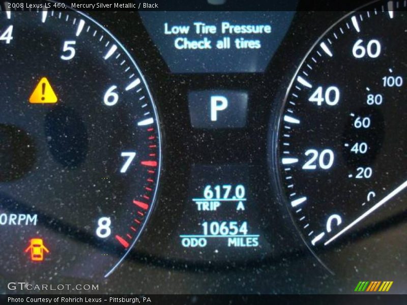 Mercury Silver Metallic / Black 2008 Lexus LS 460