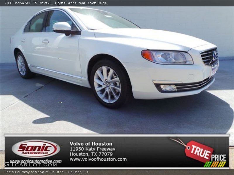 Crystal White Pearl / Soft Beige 2015 Volvo S80 T5 Drive-E