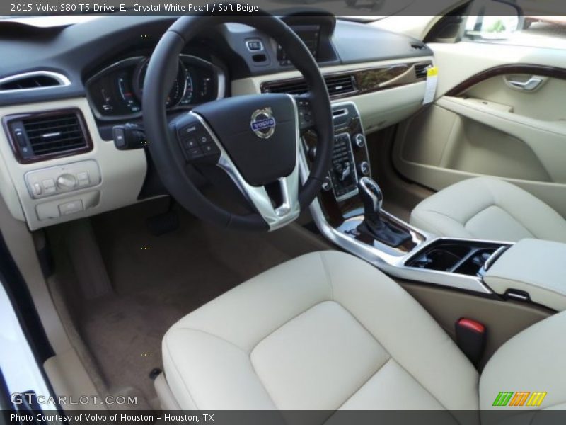 Crystal White Pearl / Soft Beige 2015 Volvo S80 T5 Drive-E