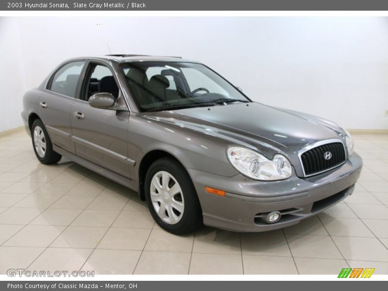 Slate Gray Metallic / Black 2003 Hyundai Sonata