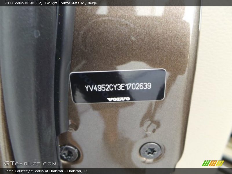 Twilight Bronze Metallic / Beige 2014 Volvo XC90 3.2