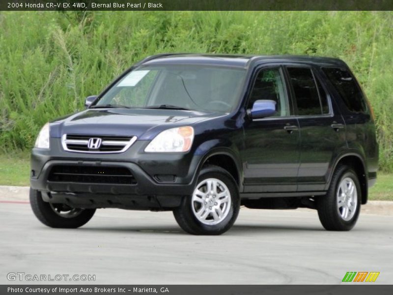 Eternal Blue Pearl / Black 2004 Honda CR-V EX 4WD