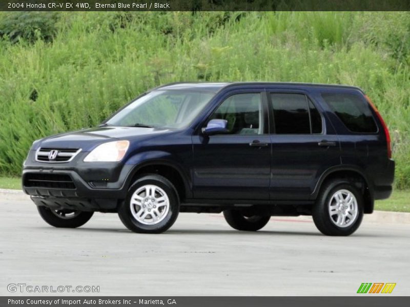 Eternal Blue Pearl / Black 2004 Honda CR-V EX 4WD
