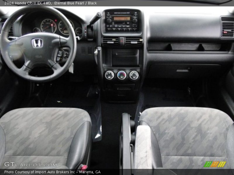 Eternal Blue Pearl / Black 2004 Honda CR-V EX 4WD