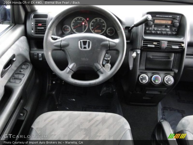 Eternal Blue Pearl / Black 2004 Honda CR-V EX 4WD