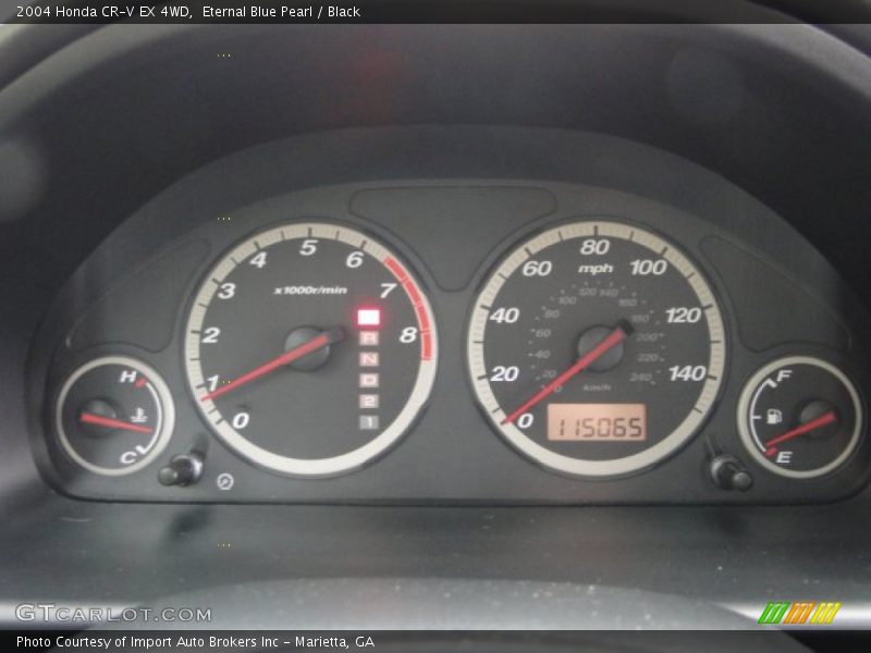 Eternal Blue Pearl / Black 2004 Honda CR-V EX 4WD