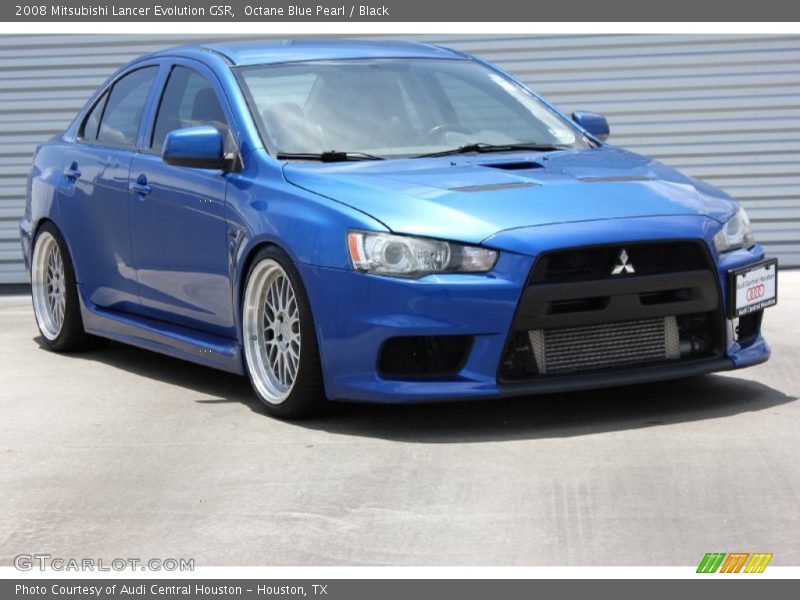 Octane Blue Pearl / Black 2008 Mitsubishi Lancer Evolution GSR