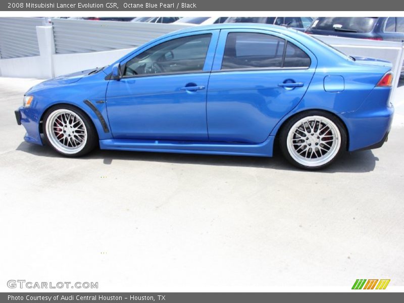 Octane Blue Pearl / Black 2008 Mitsubishi Lancer Evolution GSR