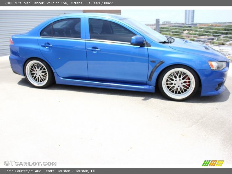 Octane Blue Pearl / Black 2008 Mitsubishi Lancer Evolution GSR