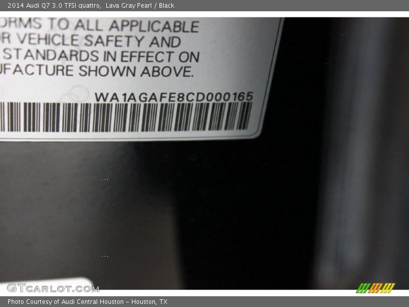 Lava Gray Pearl / Black 2014 Audi Q7 3.0 TFSI quattro