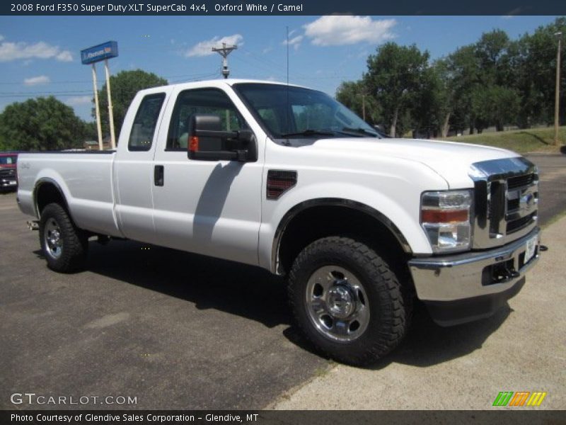 Oxford White / Camel 2008 Ford F350 Super Duty XLT SuperCab 4x4