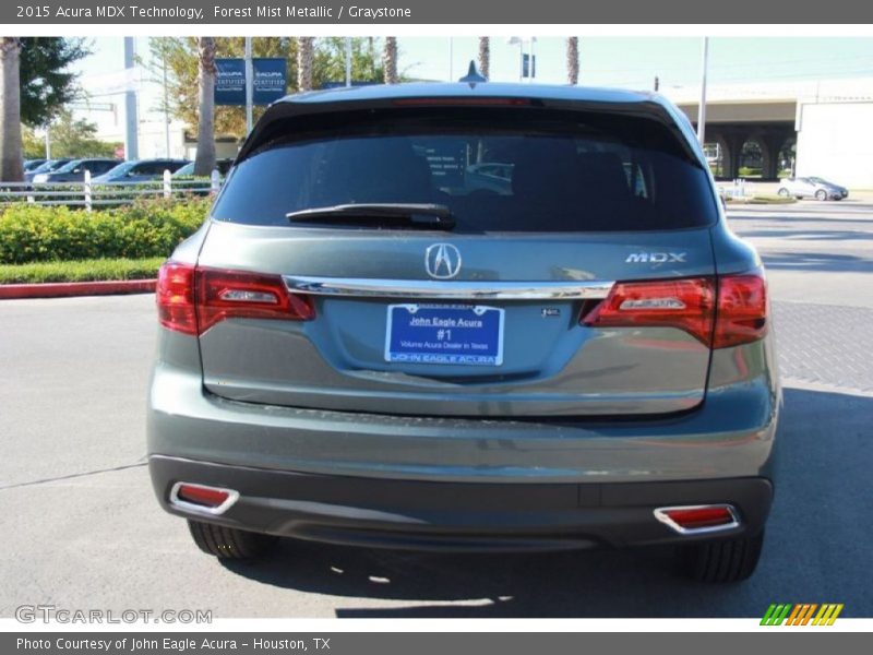 Forest Mist Metallic / Graystone 2015 Acura MDX Technology