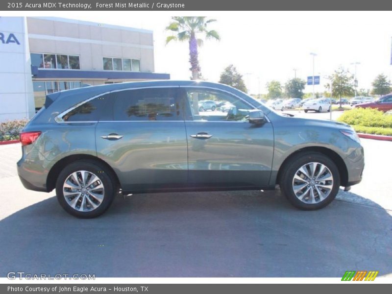 Forest Mist Metallic / Graystone 2015 Acura MDX Technology