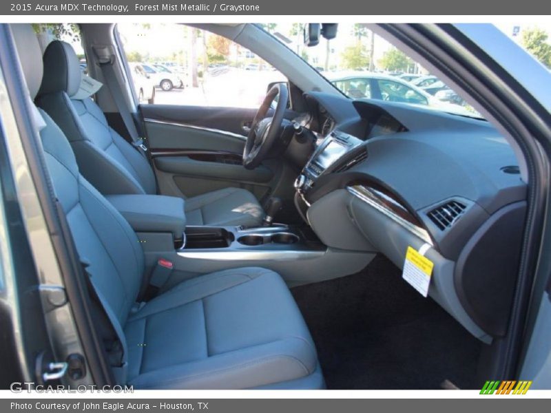 Forest Mist Metallic / Graystone 2015 Acura MDX Technology