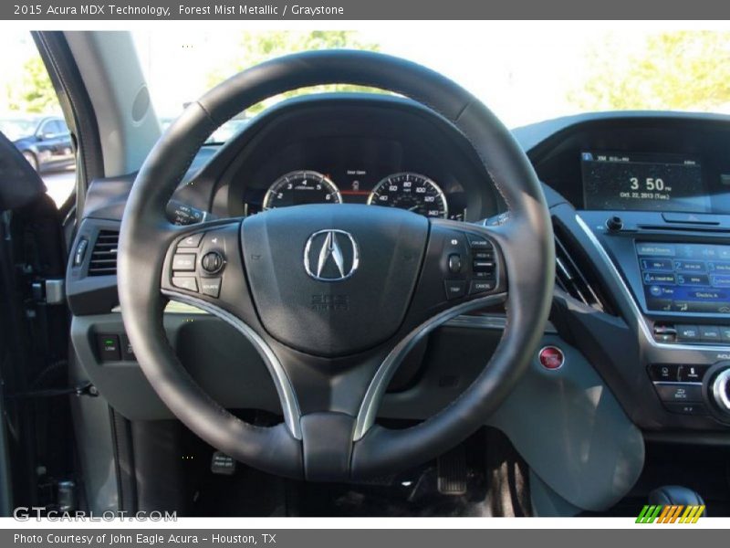 Forest Mist Metallic / Graystone 2015 Acura MDX Technology
