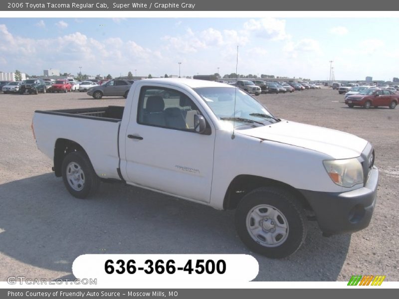 Super White / Graphite Gray 2006 Toyota Tacoma Regular Cab