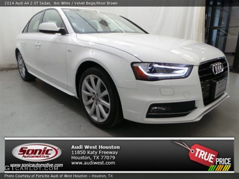 Ibis White / Velvet Beige/Moor Brown 2014 Audi A4 2.0T Sedan