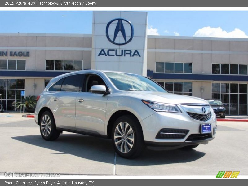 Silver Moon / Ebony 2015 Acura MDX Technology