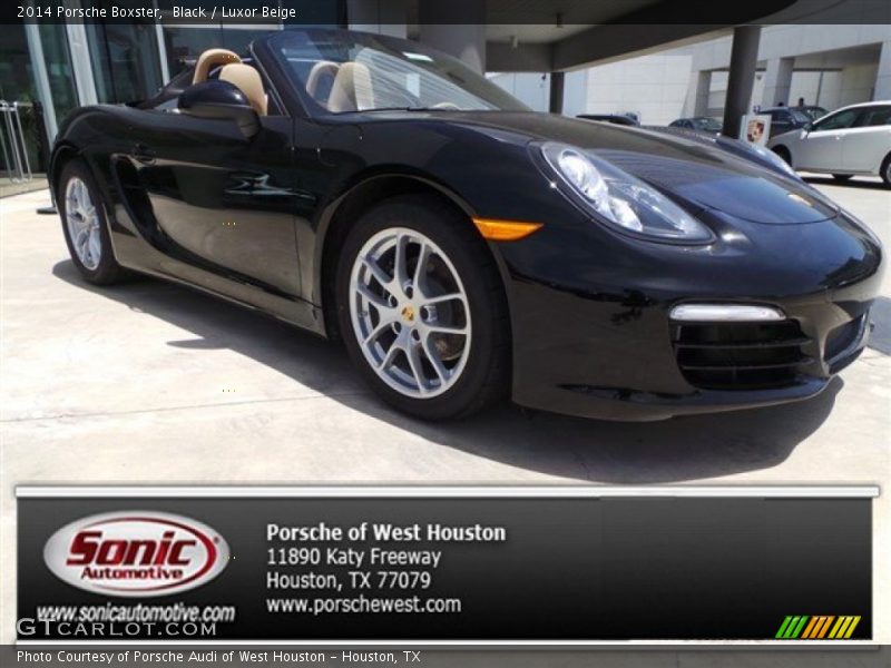 Black / Luxor Beige 2014 Porsche Boxster