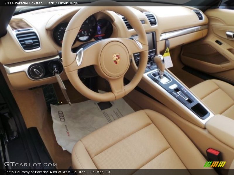 Black / Luxor Beige 2014 Porsche Boxster
