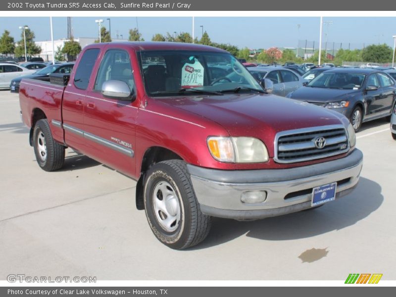Sunfire Red Pearl / Gray 2002 Toyota Tundra SR5 Access Cab