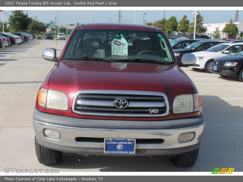 Sunfire Red Pearl / Gray 2002 Toyota Tundra SR5 Access Cab